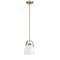 Z-Lite Z-Studio 1 Light Mini Pendant, Matte White & Heritage Brass 726MP-MW+HBR - alternate 7